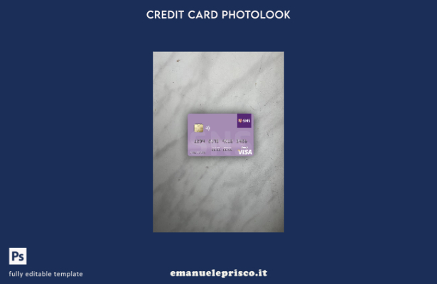 modello frontale photolook per carta di debito visto olandese SNS Bank in stile 